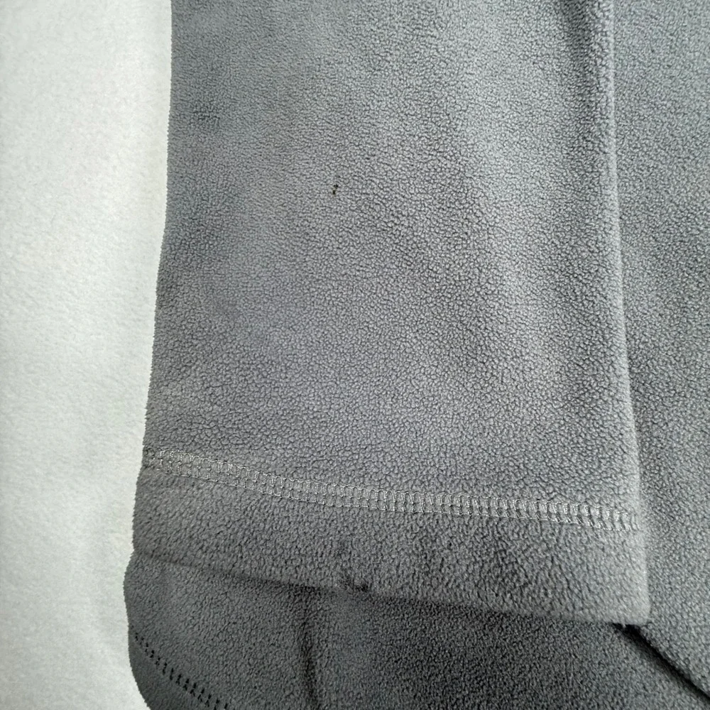 Starter Mens Large Gray Blue Fleece 1/4 Zip Pullover Long Sleeve Jacket - Picture 2 of 12
